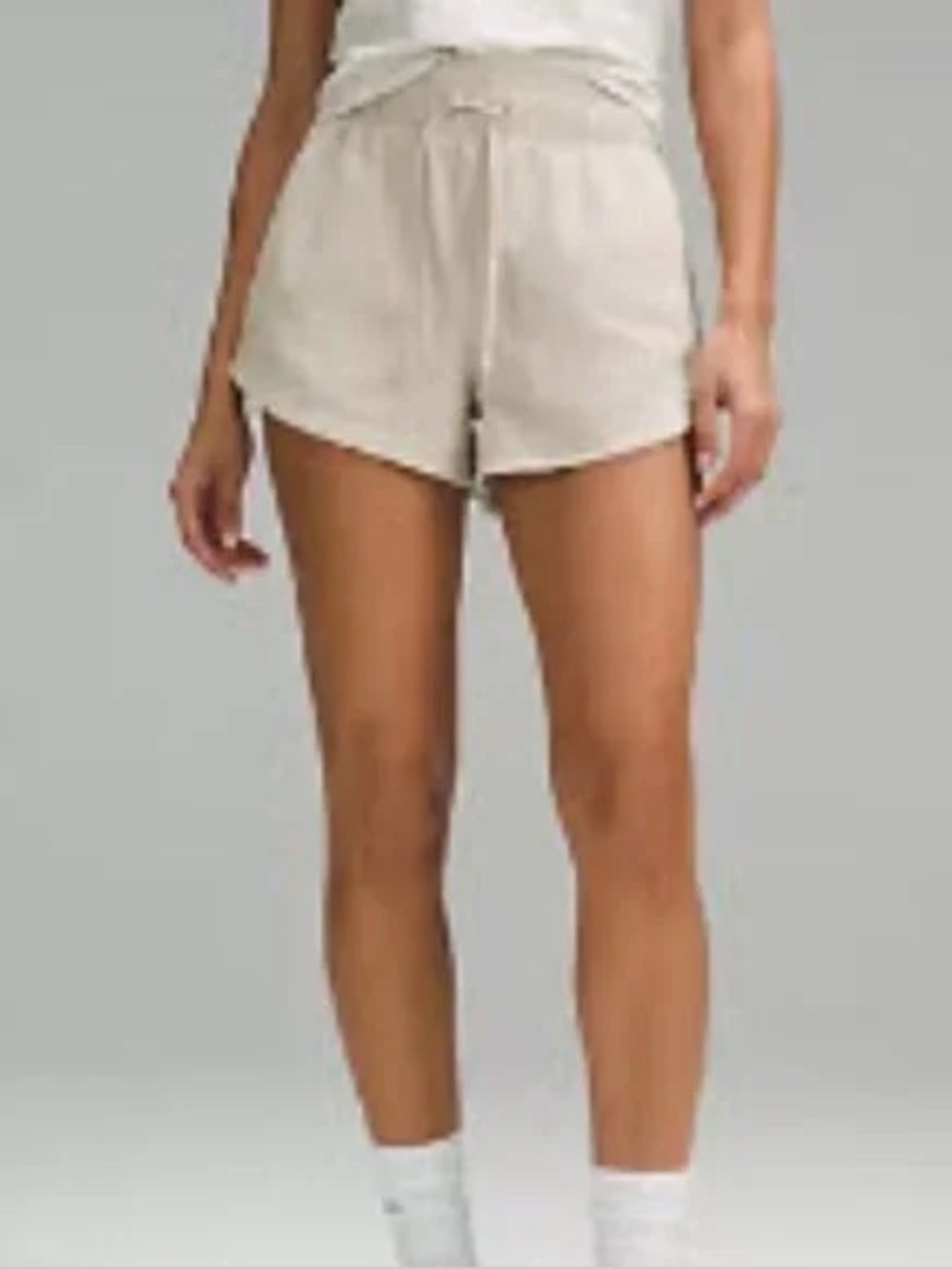 Lululemon Inner Glow Shorts 3” in Cream - Size 14